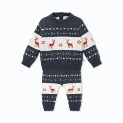 Knitted Reindeer Sweater & Joggers Outfit -Baby Clothing Shop Knitted Reindeer Jumper Joggers Outfit
