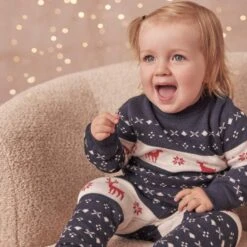 Knitted Reindeer Sweater & Joggers Outfit -Baby Clothing Shop Knitted Reindeer Jumper Joggers Outfit 0039 2
