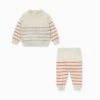Knitted Striped Oat Sweater & Joggers Outfit -Baby Clothing Shop Knitted Striped Jumper Joggers Outfit