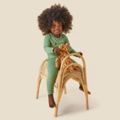 Giraffe Face Ribbed Pajama Set -Baby Clothing Shop LE153KG GiraffeFaceRibbedPyjamas 2739