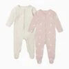 Duck Clever Zip Baby Pajamas 2 Pack 2 Duck Clever Zip Baby Pajamas 2 Pack -Baby Clothing Shop LE281DU Duck Clever Zip Sleepsuit Footed Set