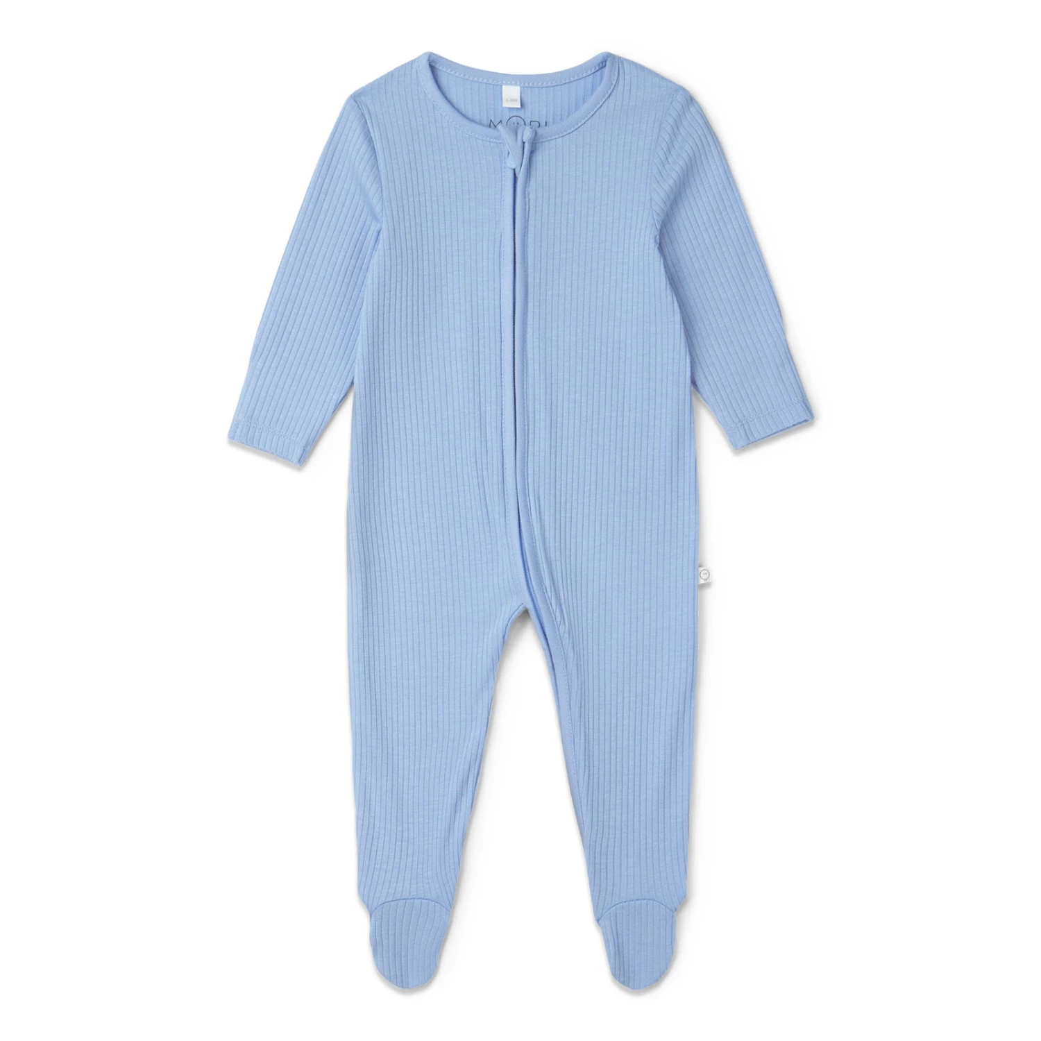 Hydrangea Ribbed Clever Zip Baby Pajamas 3 Hydrangea Ribbed Clever Zip Baby Pajamas