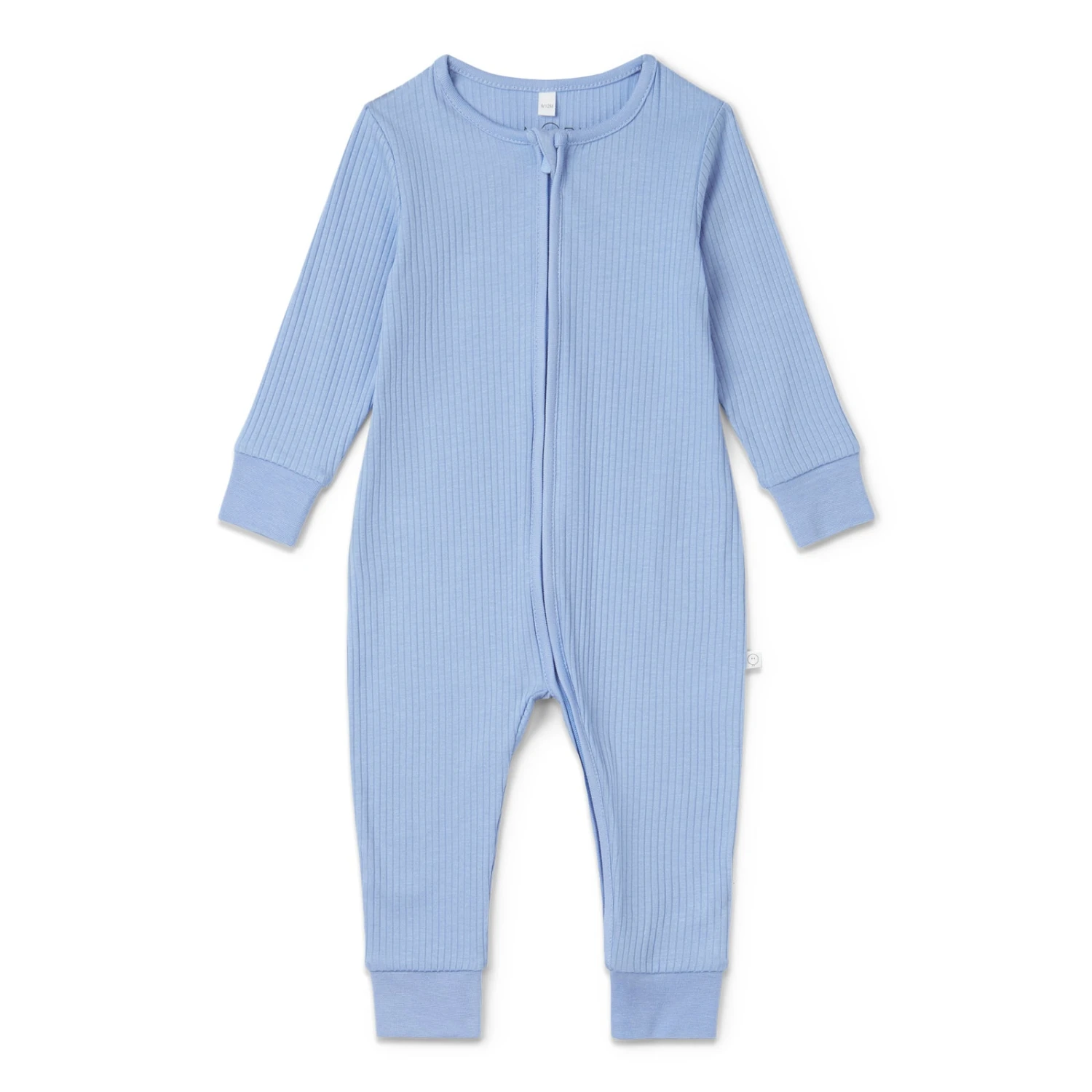 Hydrangea Ribbed Clever Zip Baby Pajamas 5 Hydrangea Ribbed Clever Zip Baby Pajamas - Image 3