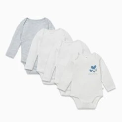 Love Long Sleeve Bodysuit 4 Pack