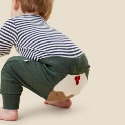 Striped Ribbed Long Sleeve Bodysuit 10 Striped Ribbed Long Sleeve Bodysuit -Baby Clothing Shop MORI RIBBED BLUE PJS 0482