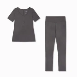 Maternity Sleepwear Set -Baby Clothing Shop Maternity NursingPyjamas Grey