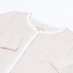 The Blush Onesie -Baby Clothing Shop Mumsie Onesie Bamboo Cotton Blush Detail