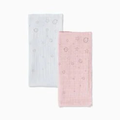 Pre-Washed Large Muslin Swaddle 2 Pack 23 Pre-Washed Large Muslin Swaddle 2 Pack -Baby Clothing Shop Muslin 2 pack white blush