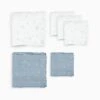 Mixed Muslin & Burp Cloth 6 Pack -Baby Clothing Shop Muslins sets blue 2