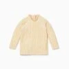 Mustard Stripe Rashguard 1 Mustard Stripe Rashguard -Baby Clothing Shop Mustard Stripe Rash Vest Front