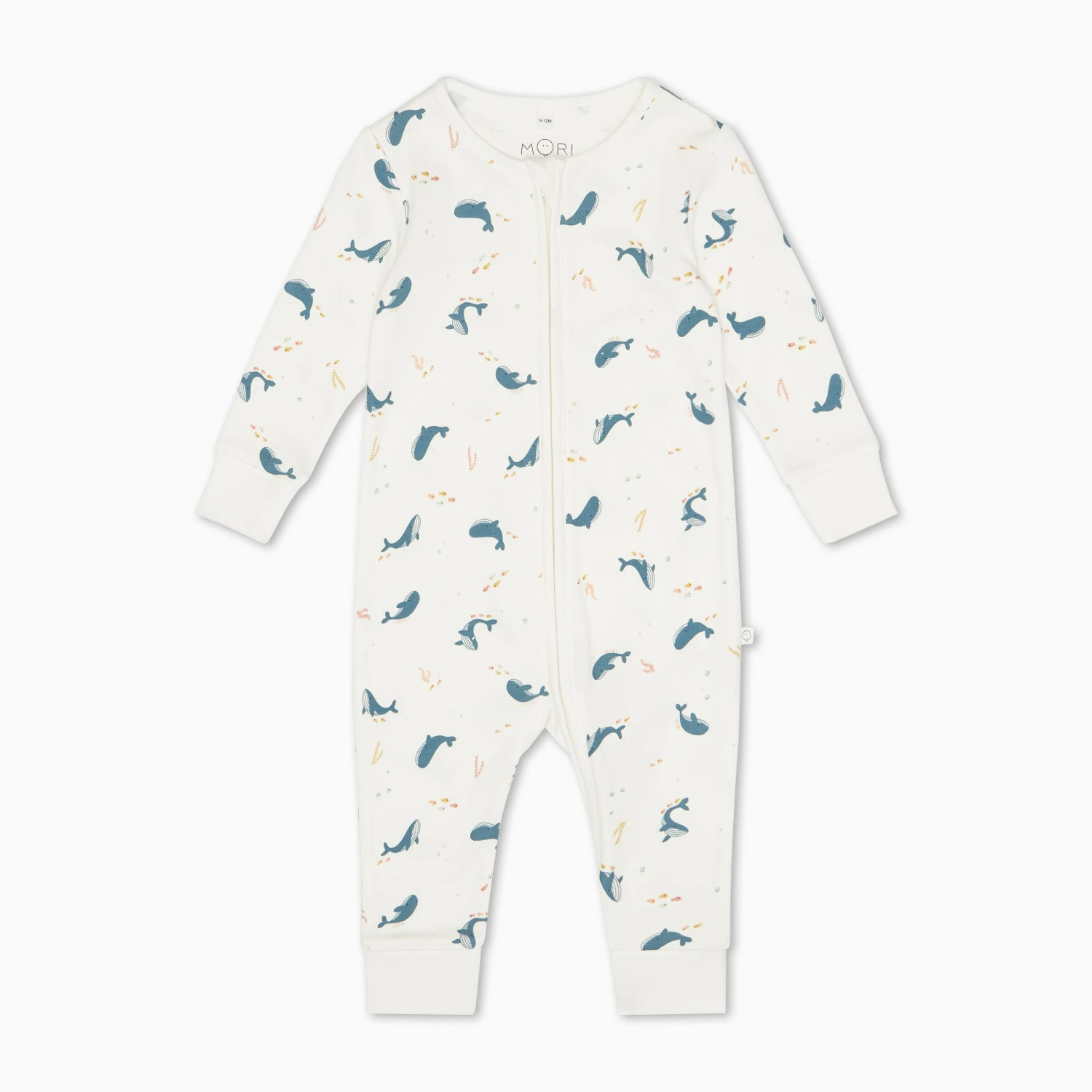 Whale Print Clever Zip Romper 3 Whale Print Clever Zip Romper