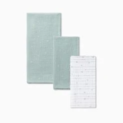 Organic Muslin & Swaddle Set -Baby Clothing Shop Organic Muslin Swaddle Set Mint Rainforest 1