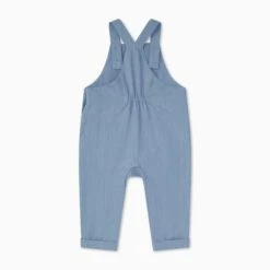 Organic Cotton Chambray Overalls 14 Organic Cotton Chambray Overalls -Baby Clothing Shop OrganicCottonChambrayDungarees BACK