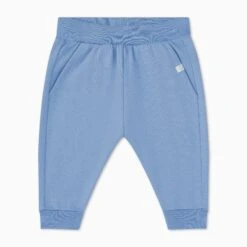 Organic Cotton Oversized Joggers -Baby Clothing Shop OrganicCottonOversizedJoggersBlue FRONT