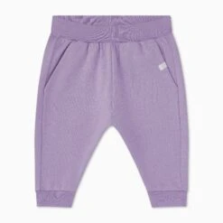 Organic Cotton Oversized Joggers -Baby Clothing Shop OrganicCottonOversizedJoggersLilac FRONT