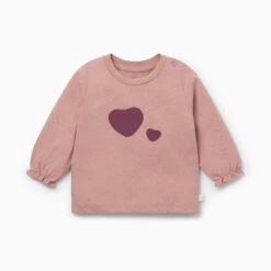 Heart Tee & Ribbed Joggers Outfit 8 Heart Tee & Ribbed Joggers Outfit -Baby Clothing Shop Organic Cotton Heart Long Sleeve Tee front 061c10c7 aff1 4181 aa33 ba34ad950809