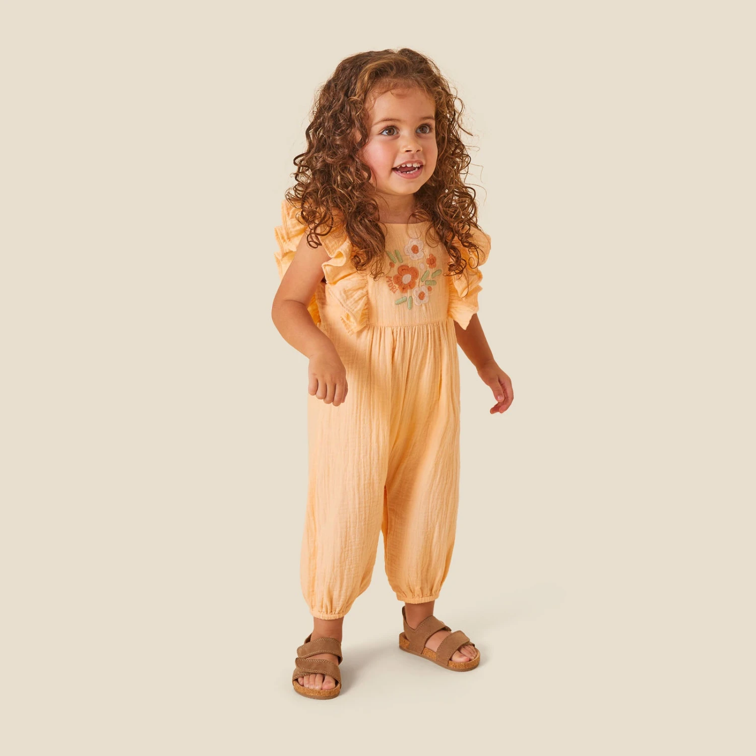 Muslin Frilled Overalls 3 Muslin Frilled Overalls