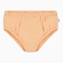 Muslin Frilled Dress 7 Muslin Frilled Dress -Baby Clothing Shop PA360P ApricotMuslinFrilledKnickers