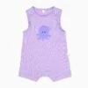 Octopus Ribbed Summer Overalls 1 Octopus Ribbed Summer Overalls -Baby Clothing Shop PURPLE SHORT ROMPER NO CODE