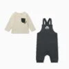 Panda Overalls & Long Sleeve Tee Outfit -Baby Clothing Shop Panda Dungarees Long Sleeve T Shirt Outfit 1