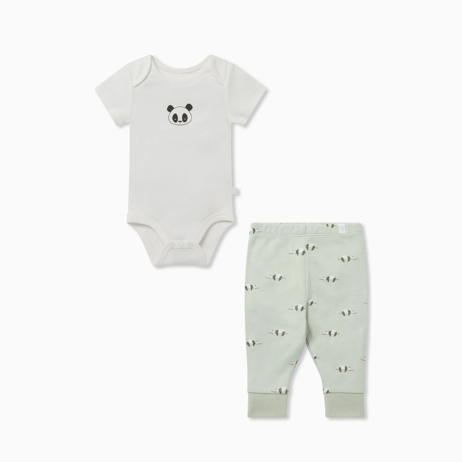 Panda Short Sleeve Bodysuit & Leggings Outfit 3 Panda Short Sleeve Bodysuit & Leggings Outfit