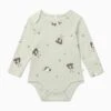 Panda Print Long Sleeve Bodysuit 2 Panda Print Long Sleeve Bodysuit -Baby Clothing Shop PandaPrintLongSleeveBodysuit 1