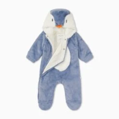 Penguin Faux Fur Pramsuit 10 Penguin Faux Fur Pramsuit -Baby Clothing Shop PenguinFauxFurPramsuit Footed B
