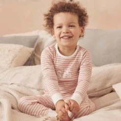 Pink Stripe Sis Ribbed Pajama Set