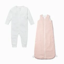 Pink Stripe Front Opening Bedtime Set 1.5 TOG -Baby Clothing Shop PinkStripeFrontOpeningBedtimeSet1.5TOG 2 4 Ocean sleepwear Sets