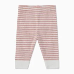 Pink Stripe Sis Ribbed Pajama Set 13 Pink Stripe Sis Ribbed Pajama Set -Baby Clothing Shop PinkStripeSisRibbedPyjamasBottom 3 6m