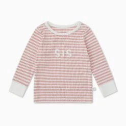 Pink Stripe Sis Ribbed Pajama Set 12 Pink Stripe Sis Ribbed Pajama Set -Baby Clothing Shop PinkStripeSisRibbedPyjamasTop 3 6m