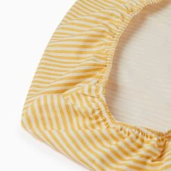 Mustard Stripe Organic Cotton Printed Bassinet Fitted Sheet -Baby Clothing Shop Printed Moses Basket Fitted Sheet Mustard Stripe Elastic 57217c9c ea2b 43fa a21b 54788adf0b69