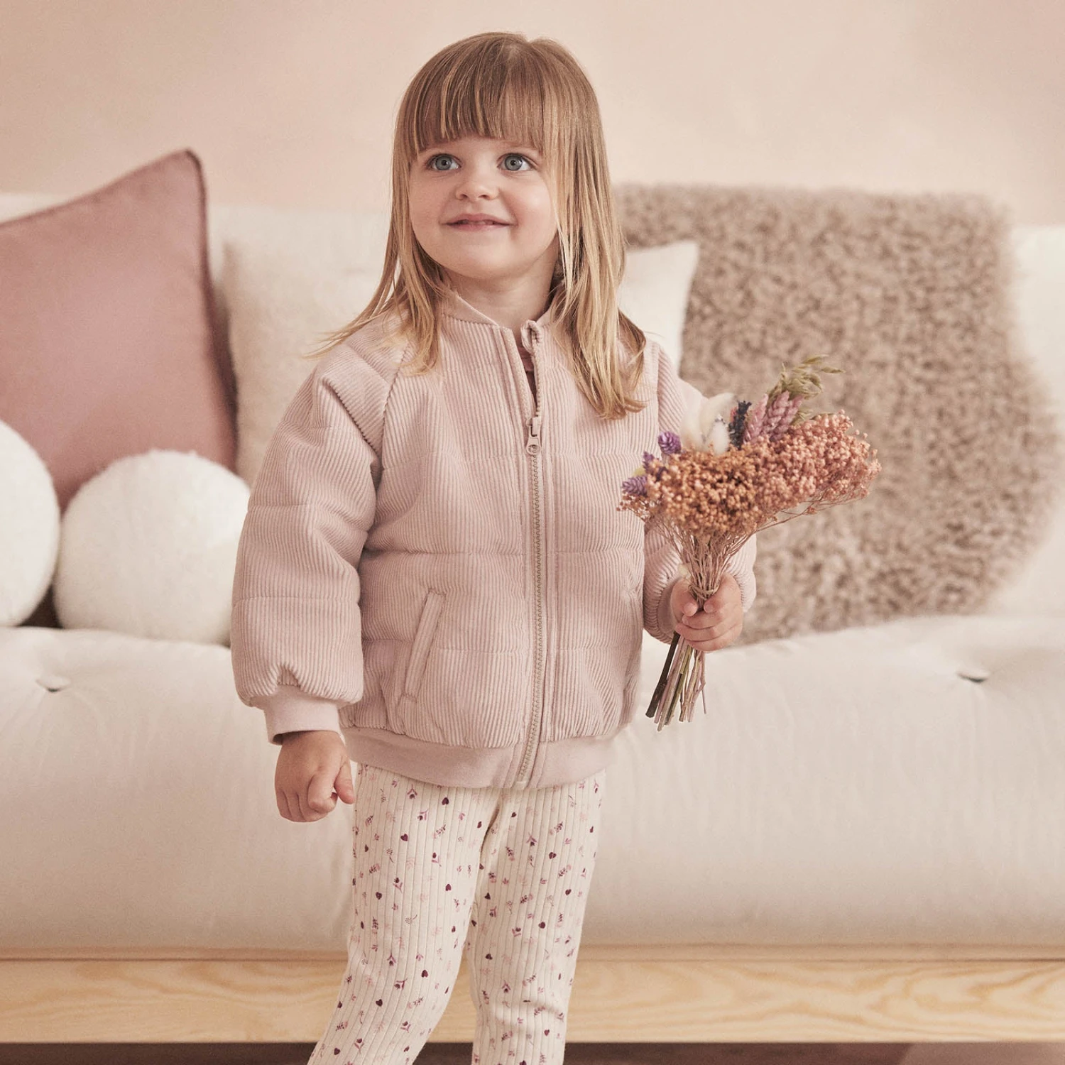 Floral Ribbed Frilled Leggings 6 Floral Ribbed Frilled Leggings - Image 4