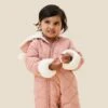 Recycled Waterproof Quilted Snowsuit -Baby Clothing Shop RECYCLED WATERPROOF QUILTED PRAMSUIT BLUSH 6677