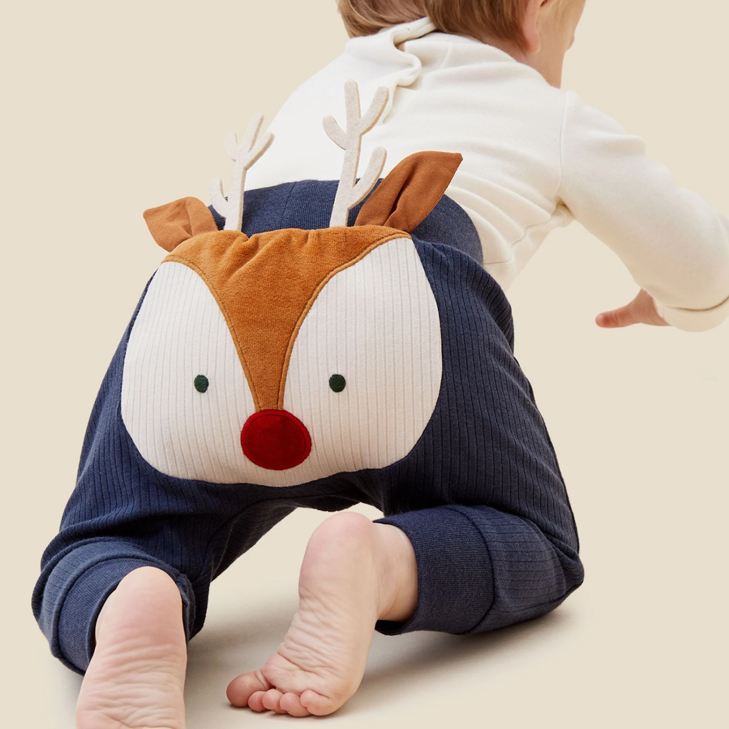 Reindeer Ribbed Joggers 3 Reindeer Ribbed Joggers