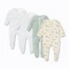 Rainforest Clever Zip Baby Pajamas 4 Pack 2 Rainforest Clever Zip Baby Pajamas 4 Pack -Baby Clothing Shop Rainforest Clever Zip Sleepsuit 4 Pack