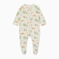 Baby Clothing Shop -Baby Clothing Shop Rainforest Clever Zip Sleepsuit footed FRONT