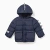 Dino Recycled Waterproof Puffer Coat -Baby Clothing Shop Recycled Waterproof Puffer Dino Coat Navy 01