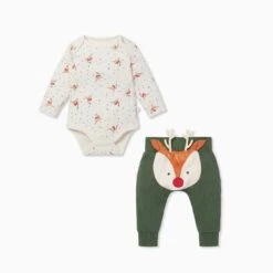 Reindeer Long Sleeve Bodysuit & Joggers Outfit -Baby Clothing Shop Reindeer Long Sleeve Bodysuit Joggers Outfit