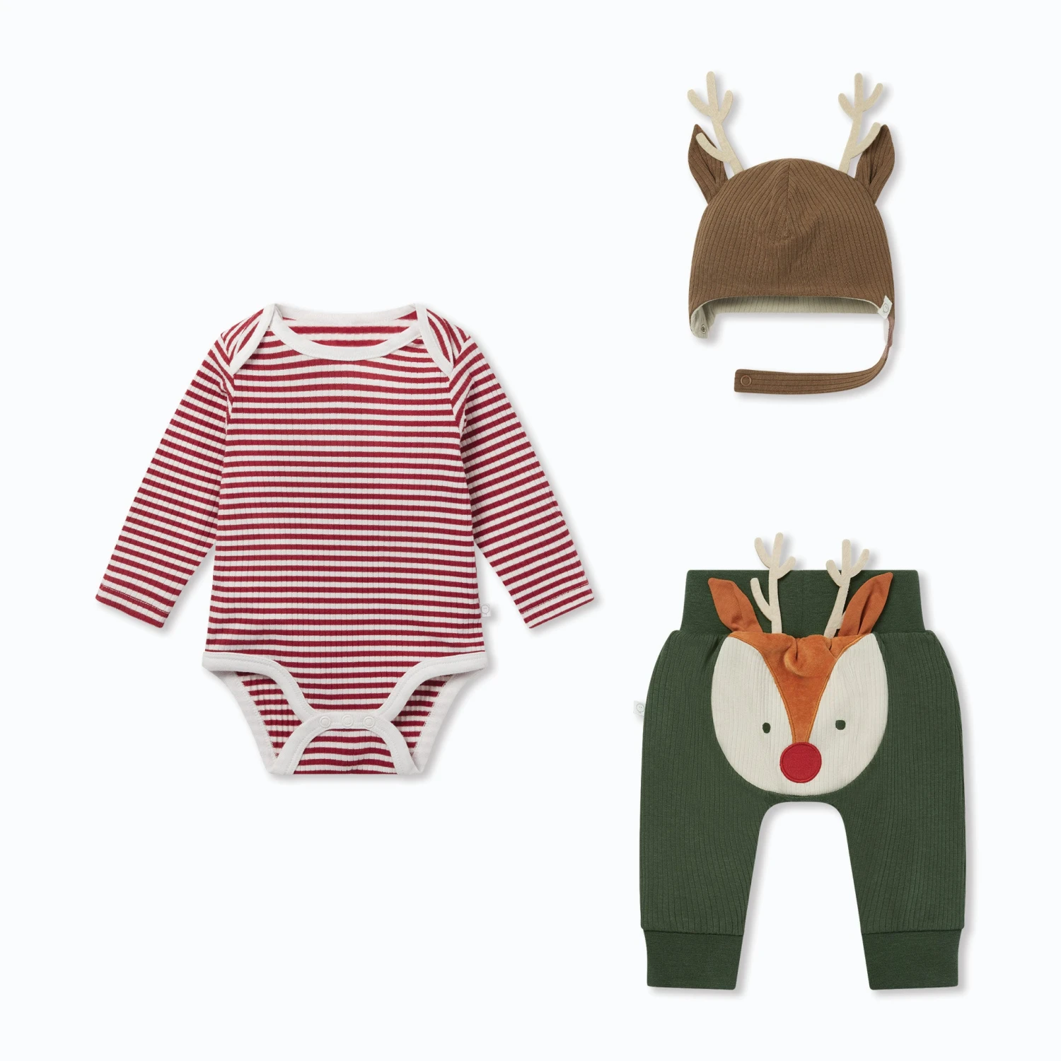 Reindeer Bonnet, Bodysuit & Joggers Outfit 3 Reindeer Bonnet, Bodysuit & Joggers Outfit