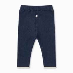 Rib Knit Leggings -Baby Clothing Shop RibKnittedLeggings Navy BACK