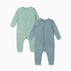 Ribbed Snap Romper 2 Pack