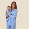 Ribbed Hydrangea Women's Pajama Set -Baby Clothing Shop RibbedCleverZipSleepsuit RibbedMothersDayPyjamas 820