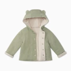 Ribbed Reversible Coat 15 Ribbed Reversible Coat -Baby Clothing Shop RibbedReversibleJacket Frontopen