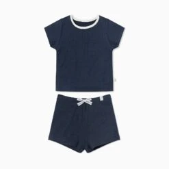 Ribbed Summer Pajama Set -Baby Clothing Shop RibbedSummerPajamaSet Navy
