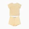 Ribbed Summer Pajama Set 1 Ribbed Summer Pajama Set -Baby Clothing Shop RibbedSummerPajamaSet Yellow