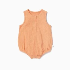 Ribbed Bloomer -Baby Clothing Shop Ribbed Bloomer orange Front