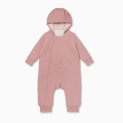 Ribbed Pramsuit 14 Ribbed Pramsuit -Baby Clothing Shop Ribbed Pramsuit rose footless