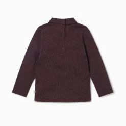 Ribbed Turtleneck Top -Baby Clothing Shop Ribbed Roll Neck T Shirt berry back