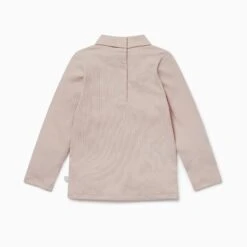 Ribbed Turtleneck Top -Baby Clothing Shop Ribbed Roll Neck T Shirt blush back
